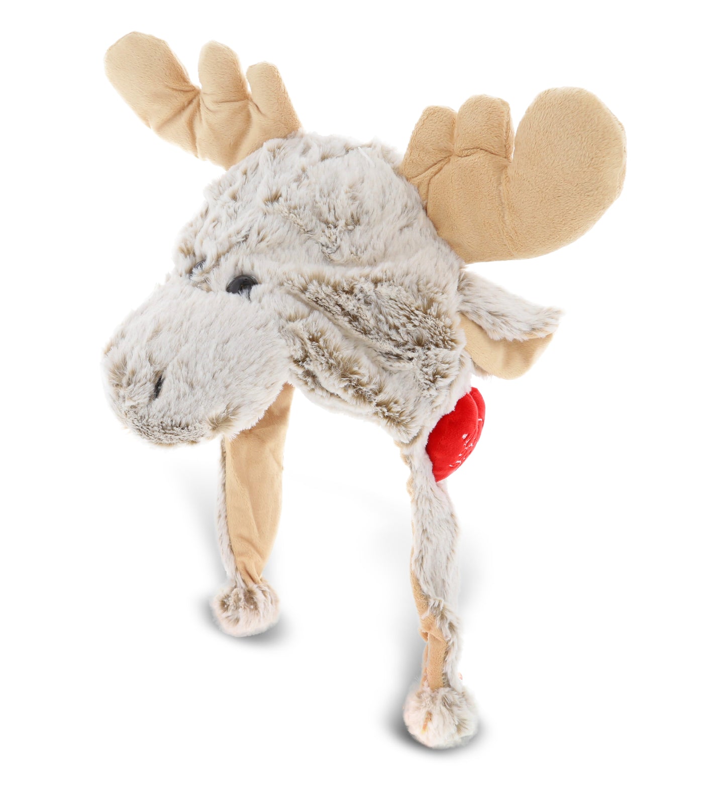 PLUSH I LOVE YOU RED HEART - SUPER-SOFT PLUSH HAT - MOOSE