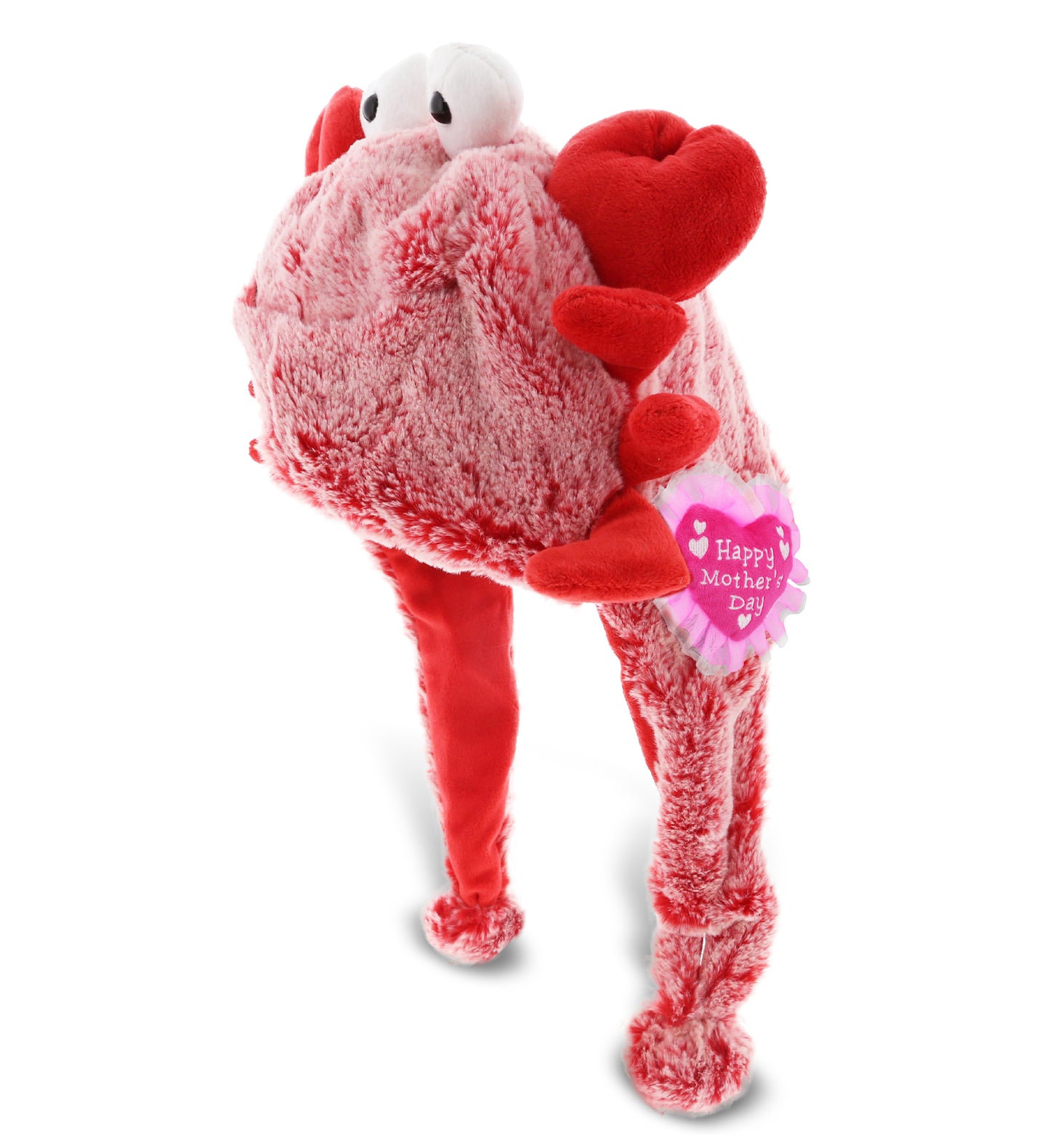 PLUSH MOTHERS DAY HEART - SUPER-SOFT PLUSH HAT - RED CRAB