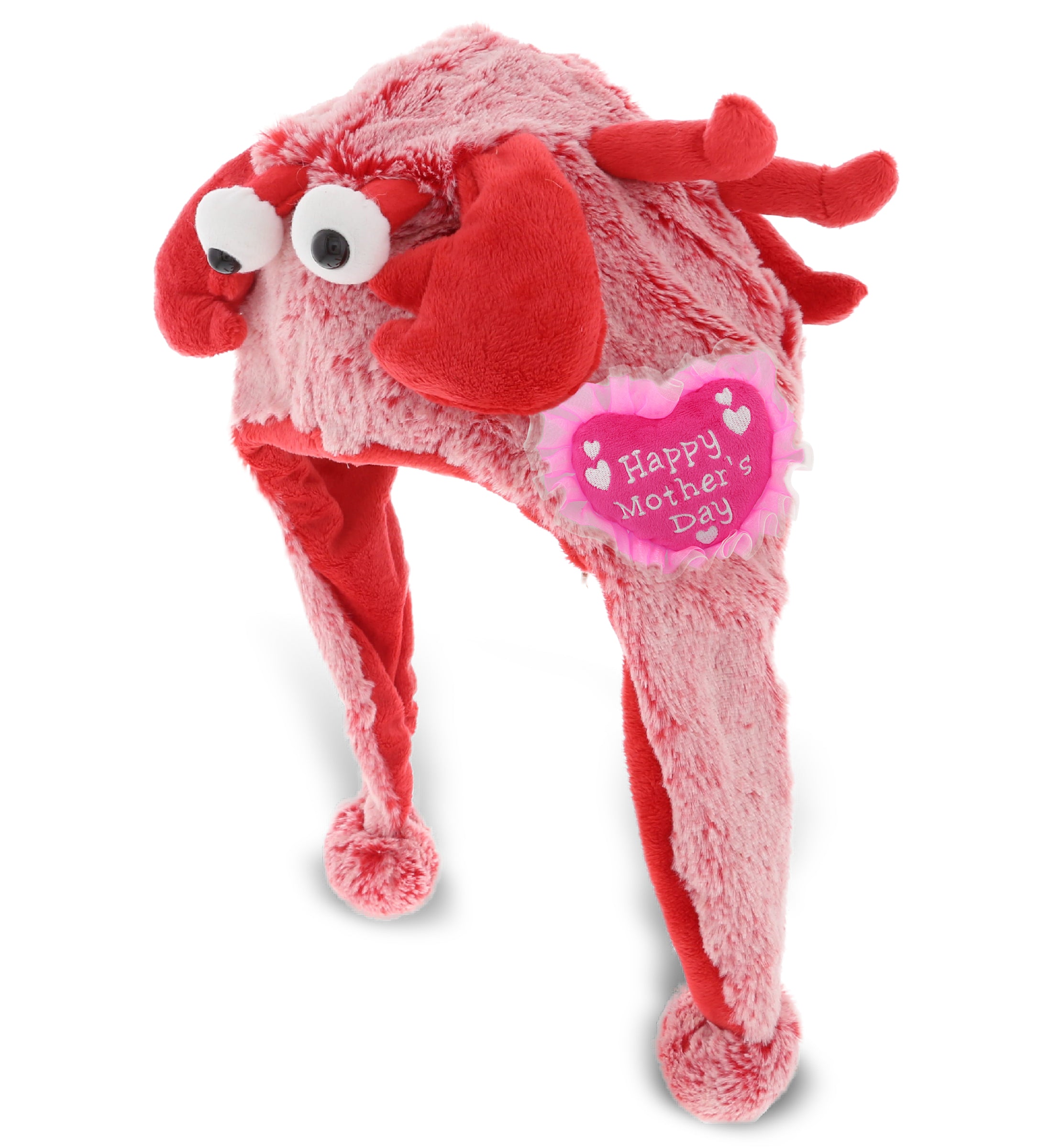 PLUSH MOTHERS DAY HEART - SUPER-SOFT PLUSH HAT - RED LOBSTER