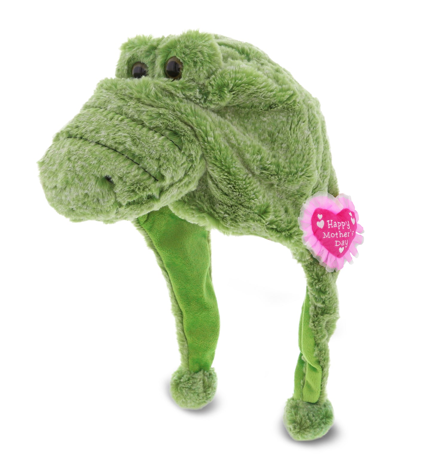 PLUSH MOTHERS DAY HEART - SUPER-SOFT PLUSH HAT - ALLIGATOR