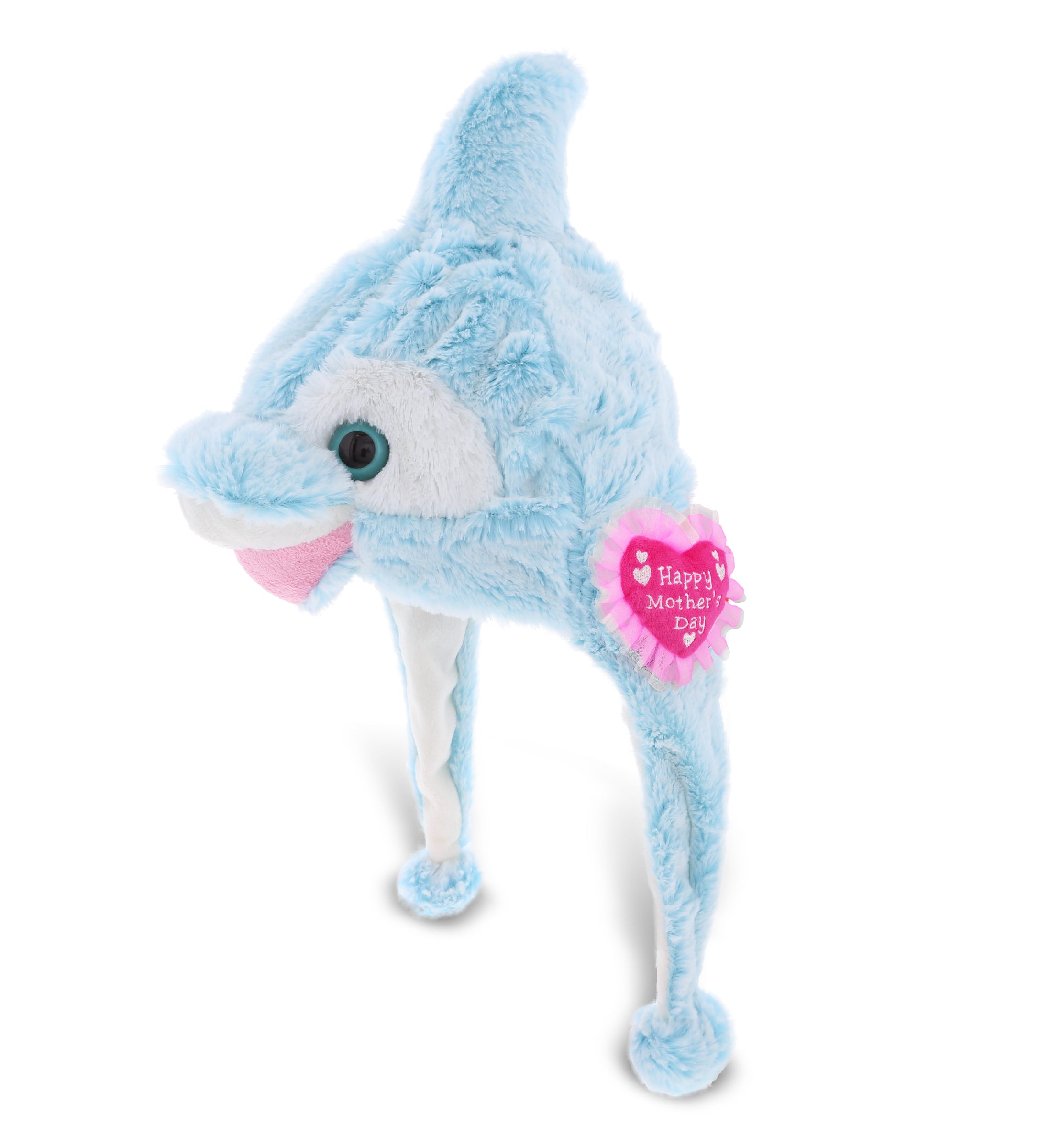 PLUSH MOTHERS DAY HEART - SUPER-SOFT PLUSH HAT - DOLPHIN