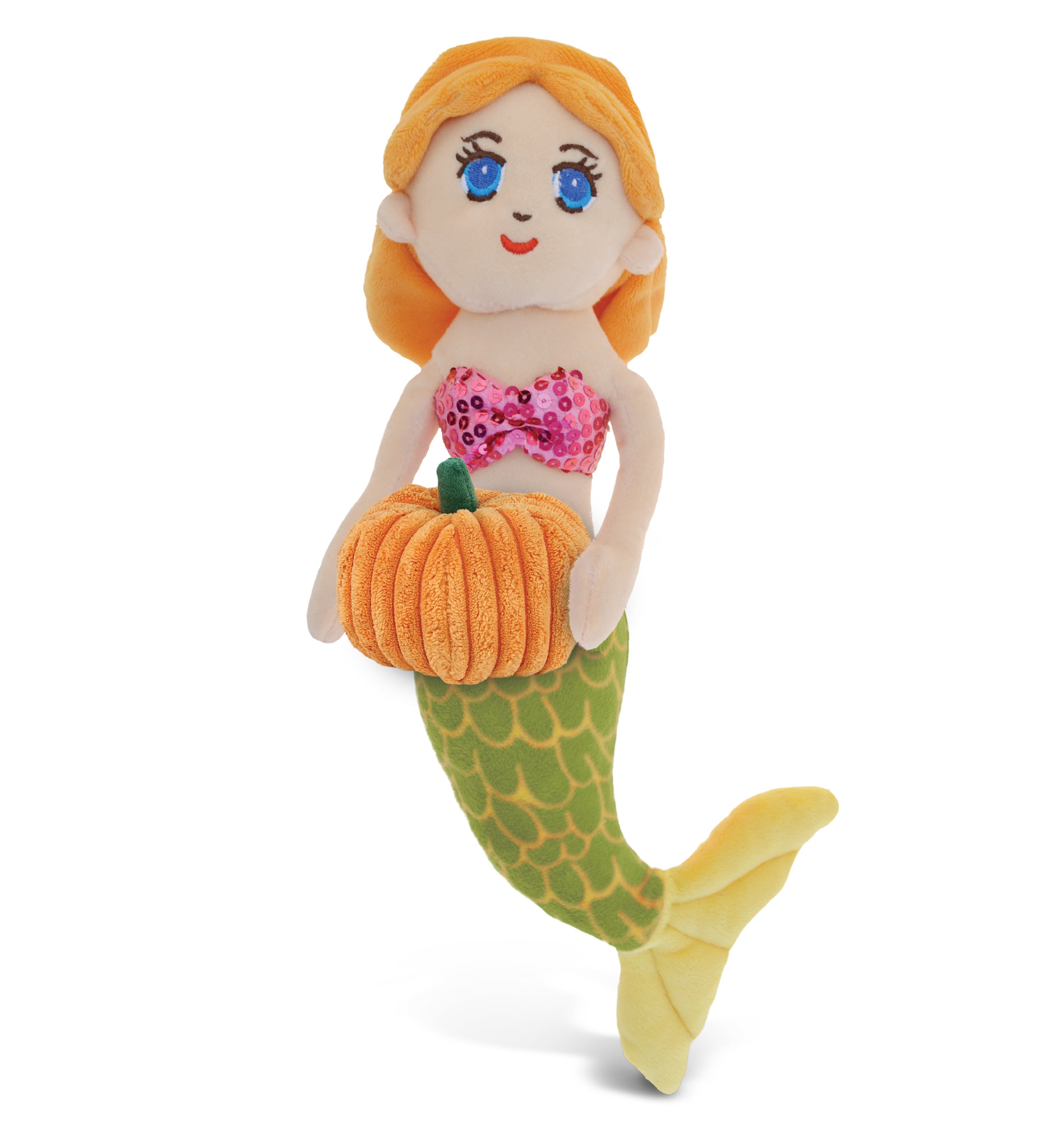 PLUSH PUMPKIN - SUPER-SOFT PLUSH - GREEN MERMAID