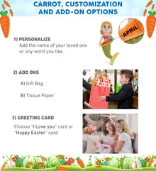 DolliBu Happy Easter Super Soft Plush Green Mermaid with Carrot Plush - 14 Inch