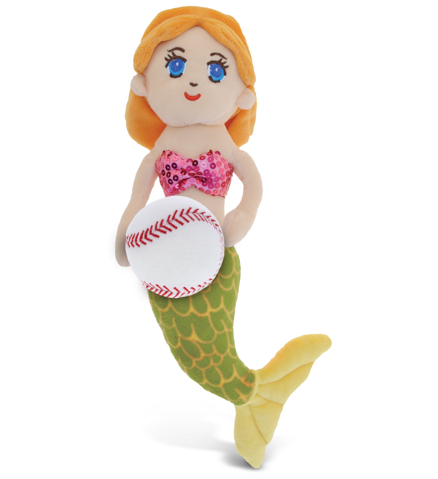 PLUSH BASEBALL - SUPER-SOFT PLUSH - GREEN MERMAID