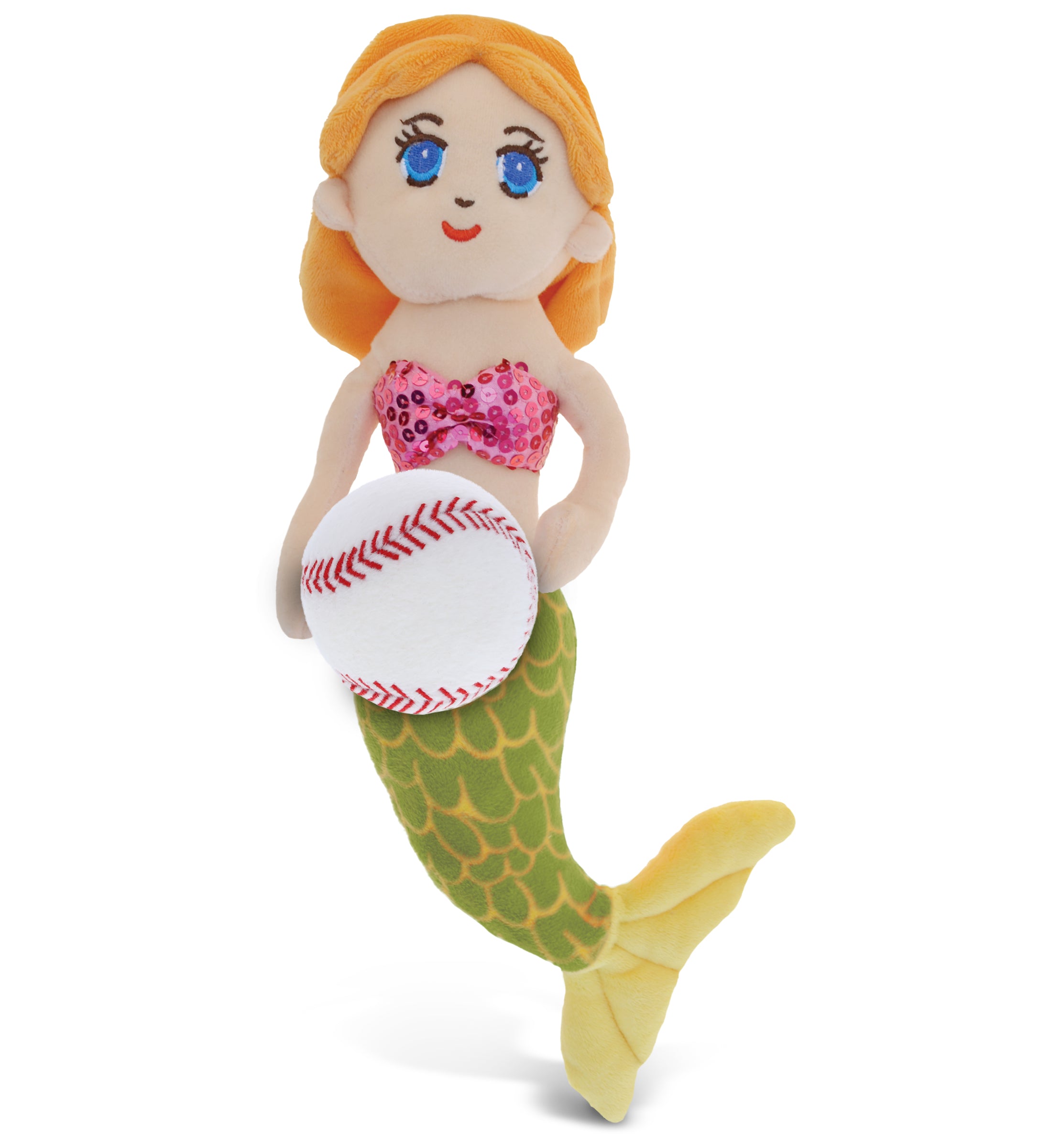 PLUSH BASEBALL - SUPER-SOFT PLUSH - GREEN MERMAID