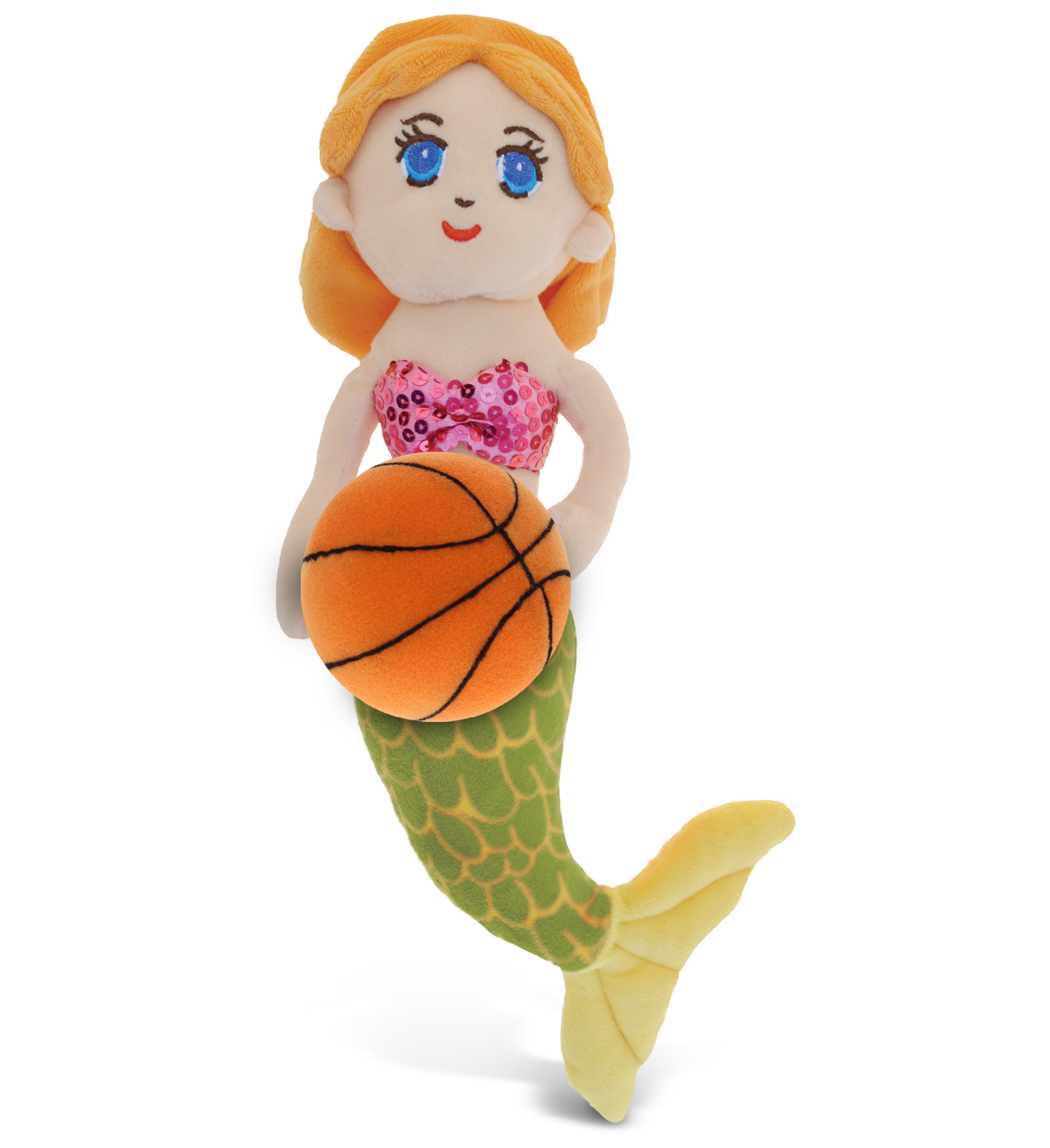 PLUSH BASKETBALL - SUPER-SOFT PLUSH - GREEN MERMAID