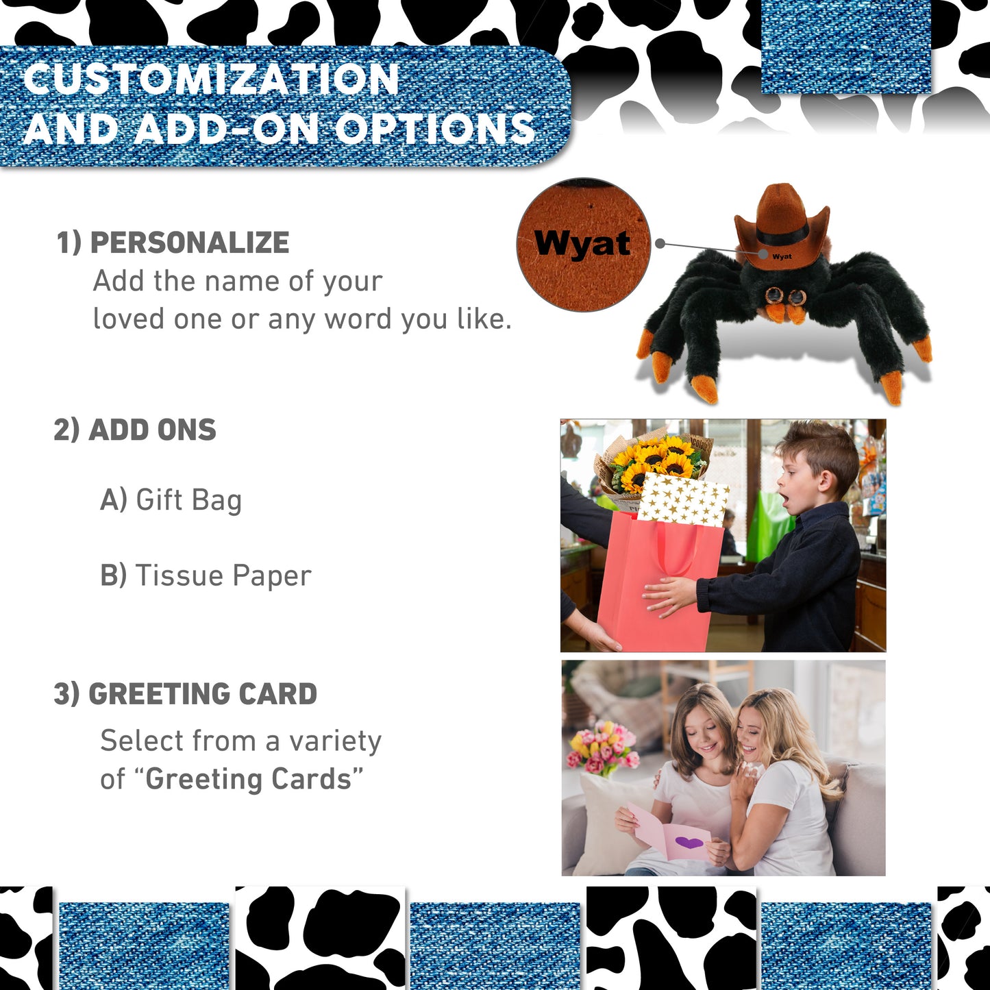 SUPER-SOFT PLUSH - WILD TARANTULA SPIDER 7" COWBOY DRESS UP