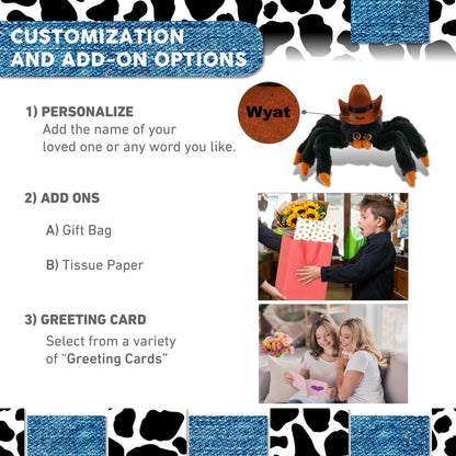 SUPER-SOFT PLUSH - WILD TARANTULA SPIDER 7" COWBOY DRESS UP