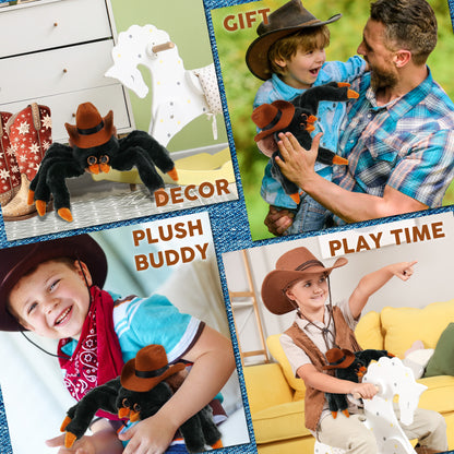 SUPER-SOFT PLUSH - WILD TARANTULA SPIDER 7" COWBOY DRESS UP