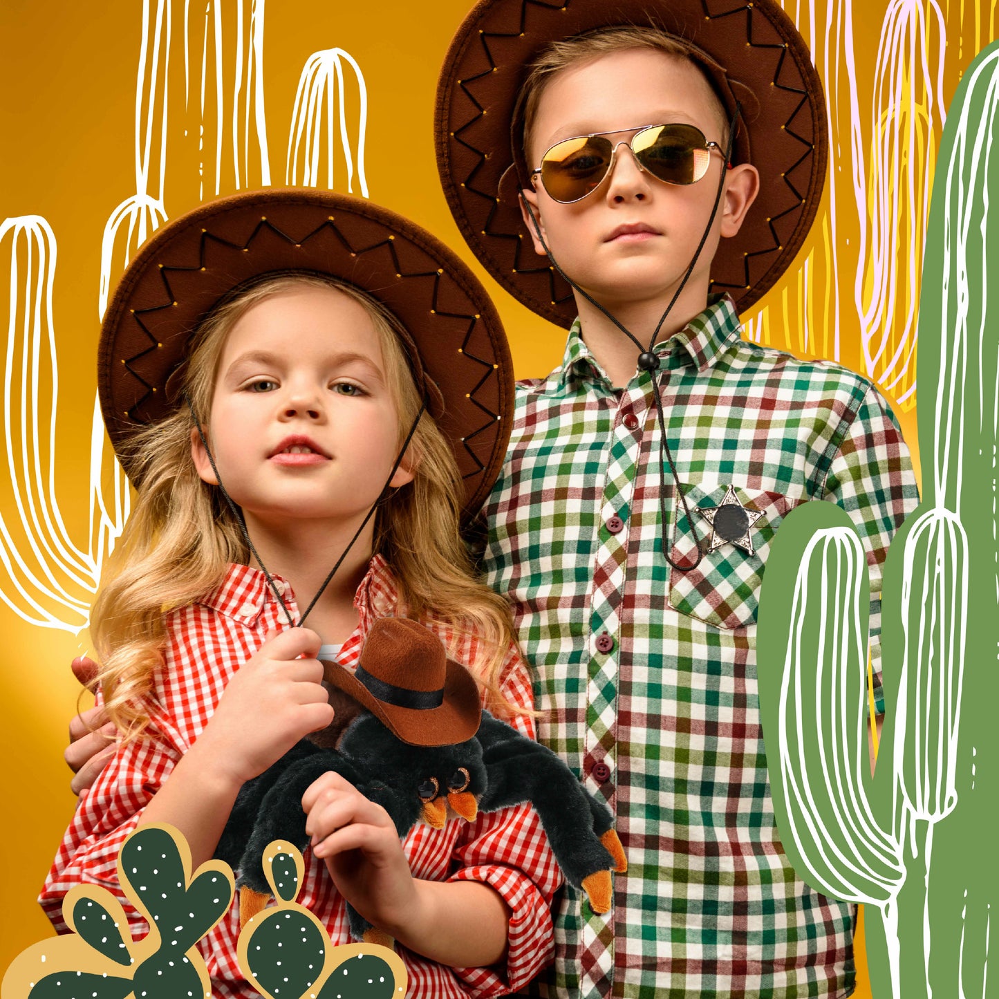 SUPER-SOFT PLUSH - WILD TARANTULA SPIDER 7" COWBOY DRESS UP