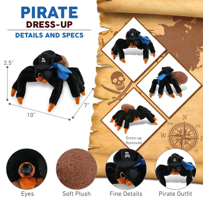 SUPER-SOFT PLUSH - WILD TARANTULA SPIDER 7" PIRATE DRESS UP