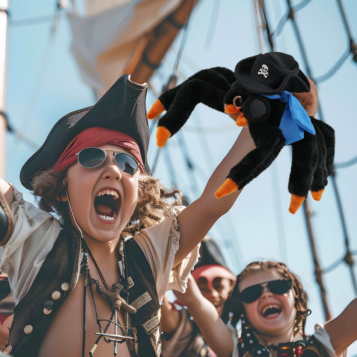 SUPER-SOFT PLUSH - WILD TARANTULA SPIDER 7" PIRATE DRESS UP