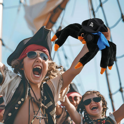 SUPER-SOFT PLUSH - WILD TARANTULA SPIDER 7" PIRATE DRESS UP