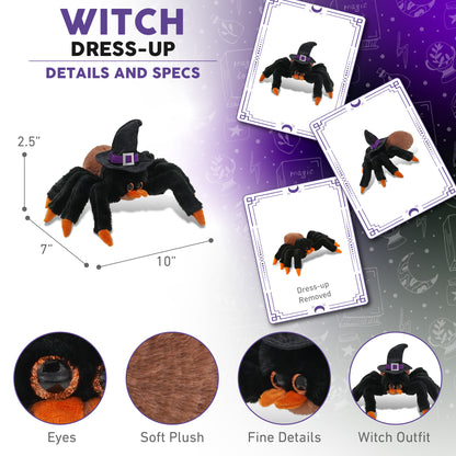 SUPER-SOFT PLUSH - WILD TARANTULA SPIDER 7" WITCH DRESS UP