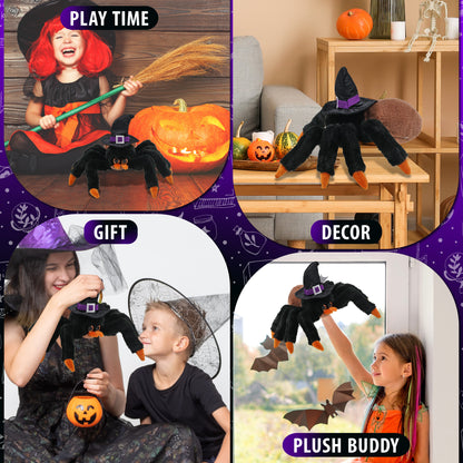SUPER-SOFT PLUSH - WILD TARANTULA SPIDER 7" WITCH DRESS UP