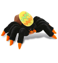 DolliBu Super Soft Wild Tarantula Spider with Yellow Easter Egg Plush - 7 Inch