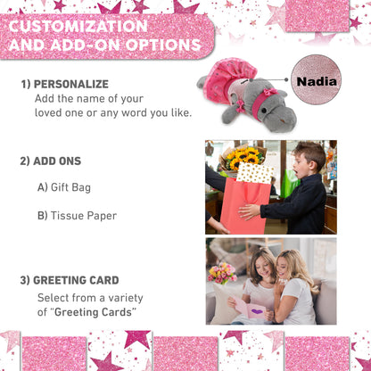 WILD COLLECTION PLUSH - 15" GREY MANATEE BALLERINA