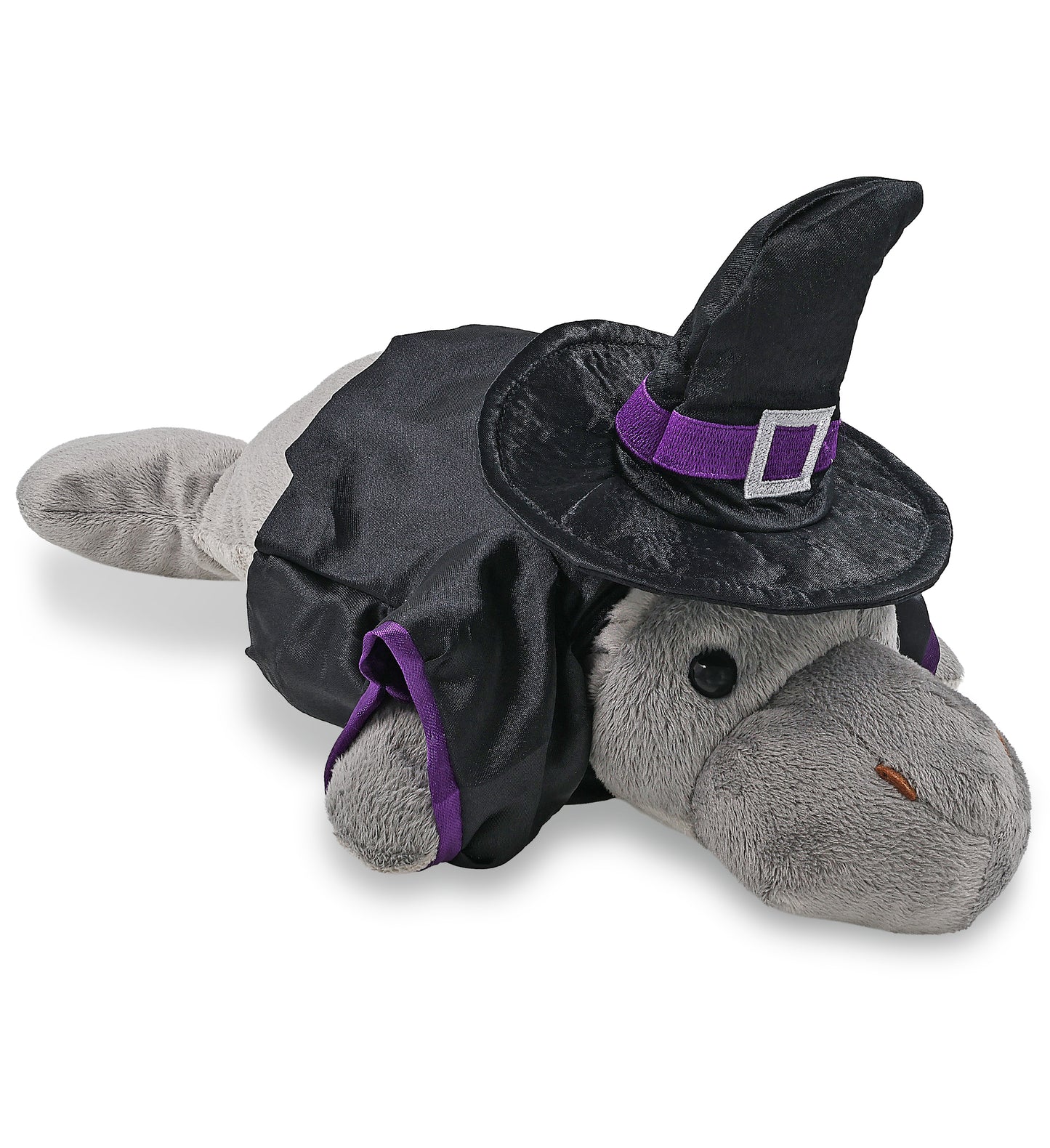 WILD COLLECTION PLUSH - 15" GREY MANATEE WITCH DRESS UP