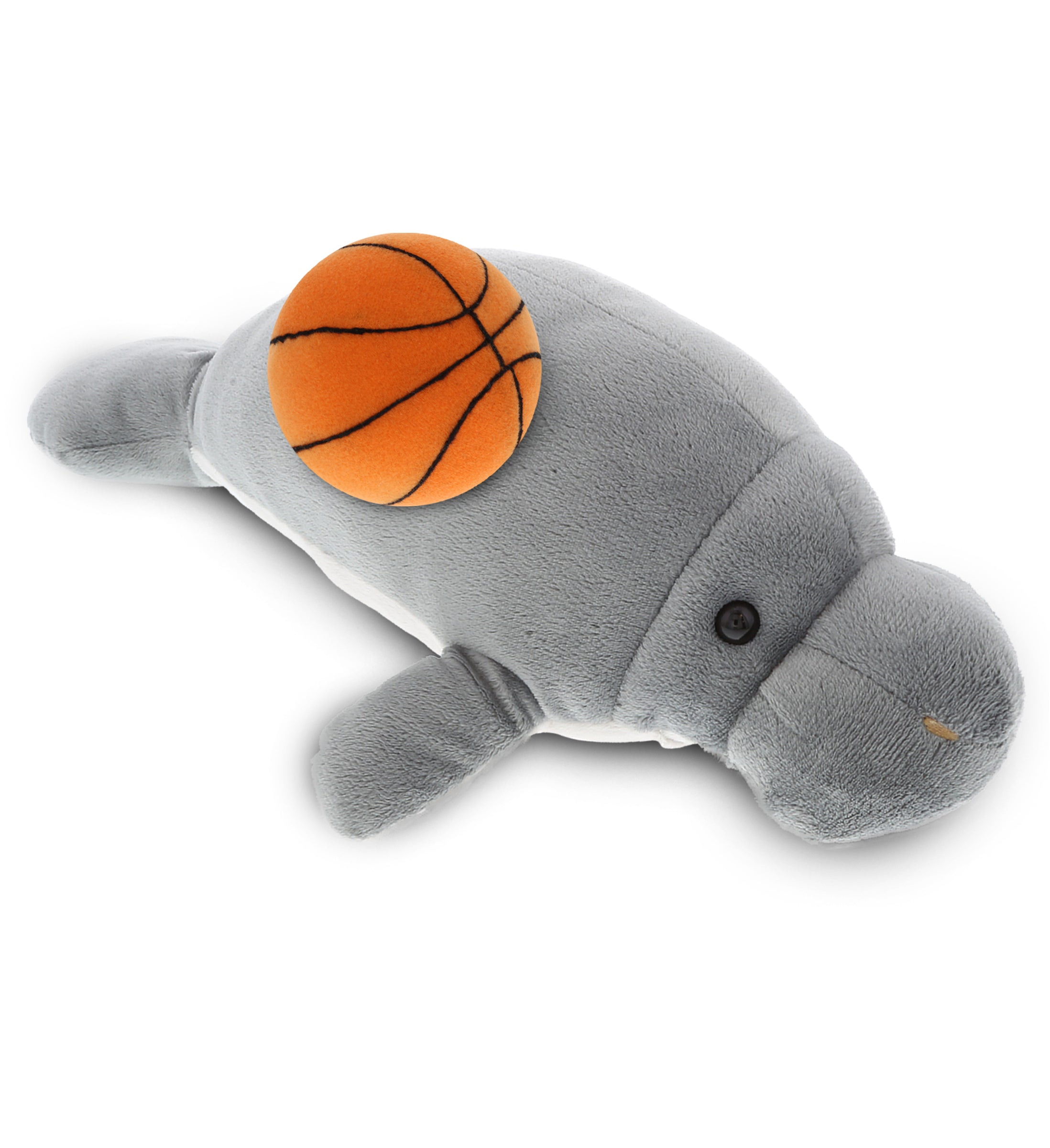 PLUSH BASKETBALL - WILD COLLECTION PLUSH - 15" GREY MANATEE