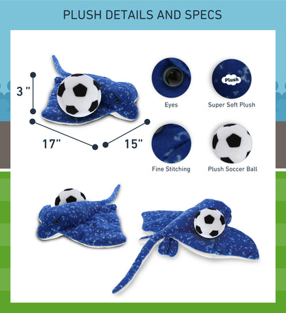 WILD COLLECTION PLUSH - 17" SPOTTED BLUE RAY