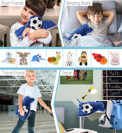 WILD COLLECTION PLUSH - 17" SPOTTED BLUE RAY