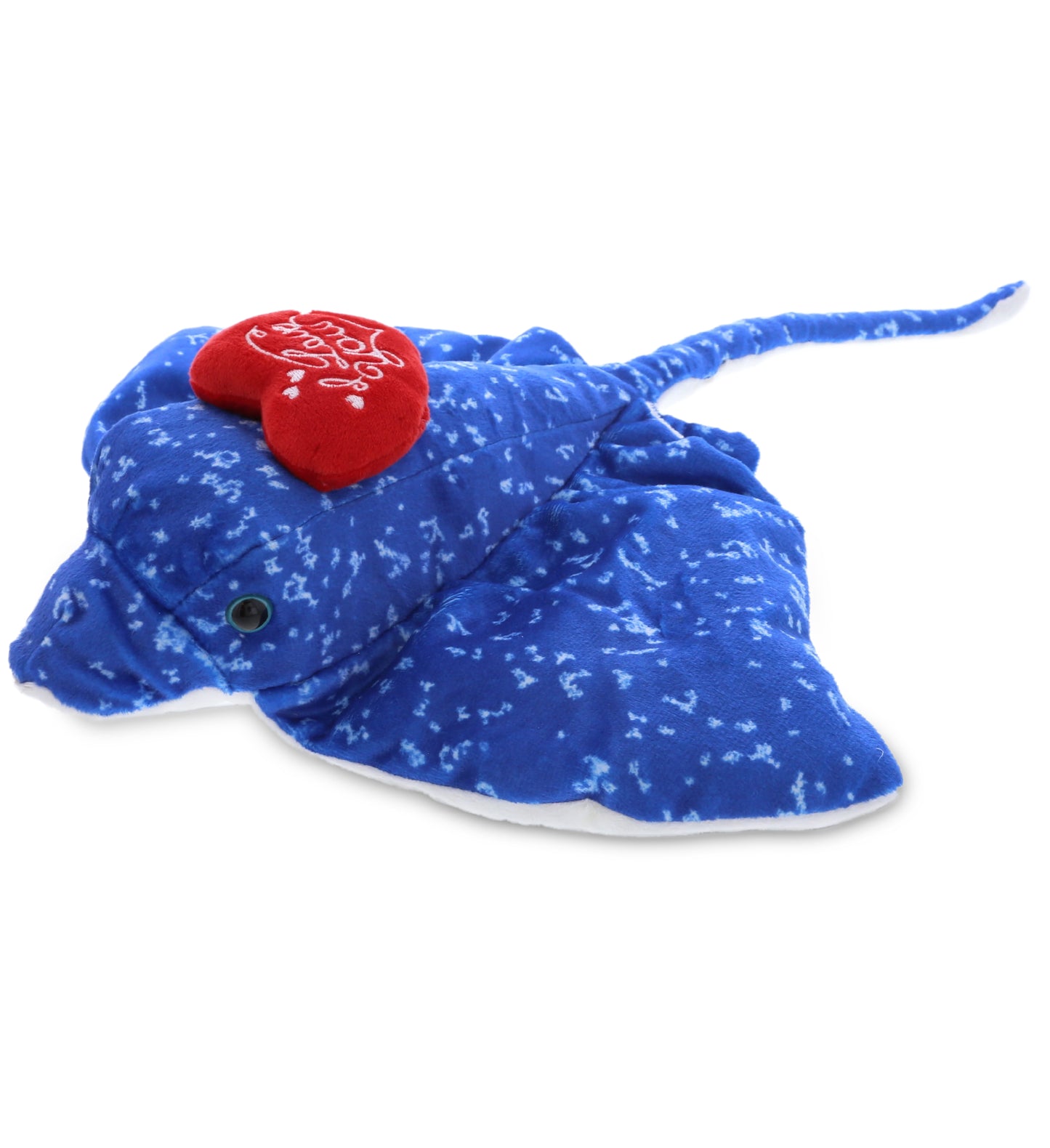 PLUSH I LOVE YOU RED HEART - WILD COLLECTION PLUSH - 17" SPOTTED BLUE RAY