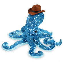 WILD COLLECTION PLUSH - 16" BLUE OCTOPUS COWBOY DRESS UP