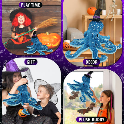 WILD COLLECTION PLUSH - 16" BLUE OCTOPUS WITCH