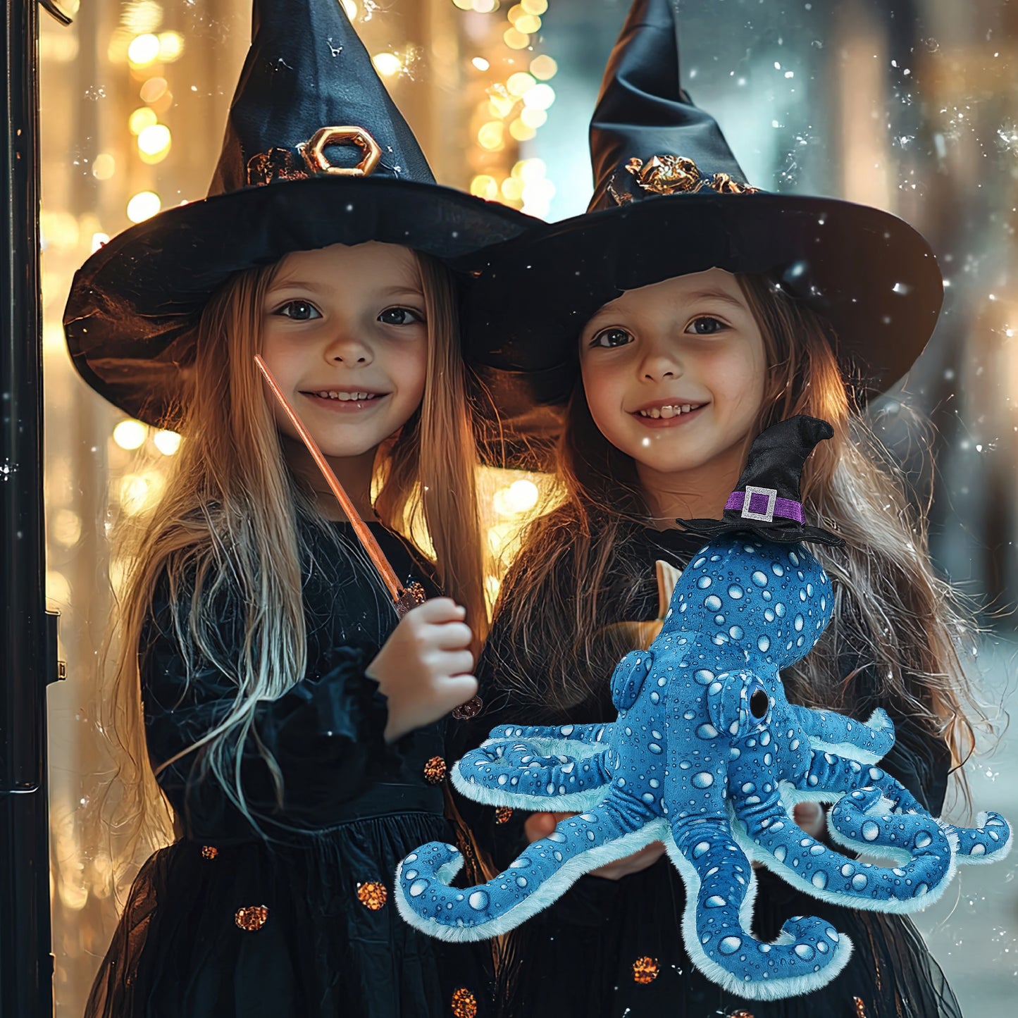 WILD COLLECTION PLUSH - 16" BLUE OCTOPUS WITCH