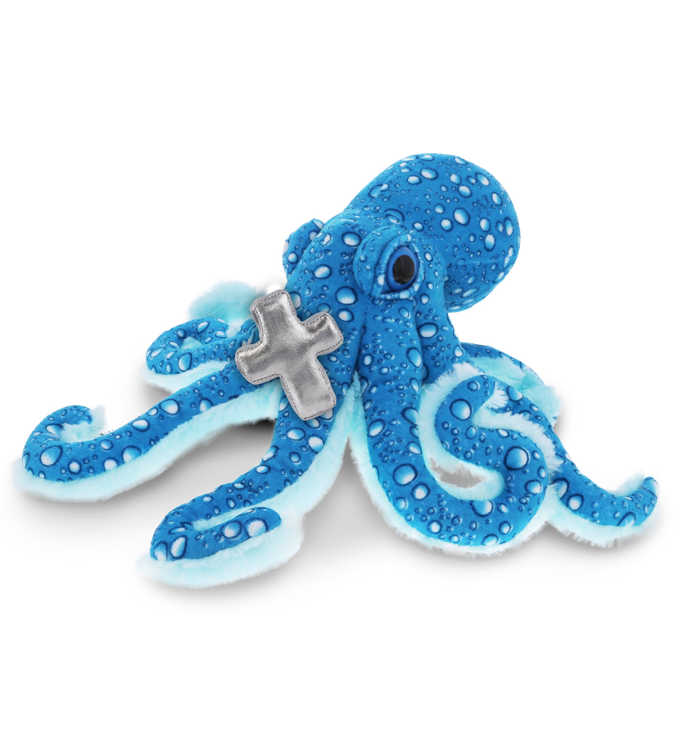 PLUSH CROSS - WILD COLLECTION PLUSH - 16" BLUE OCTOPUS