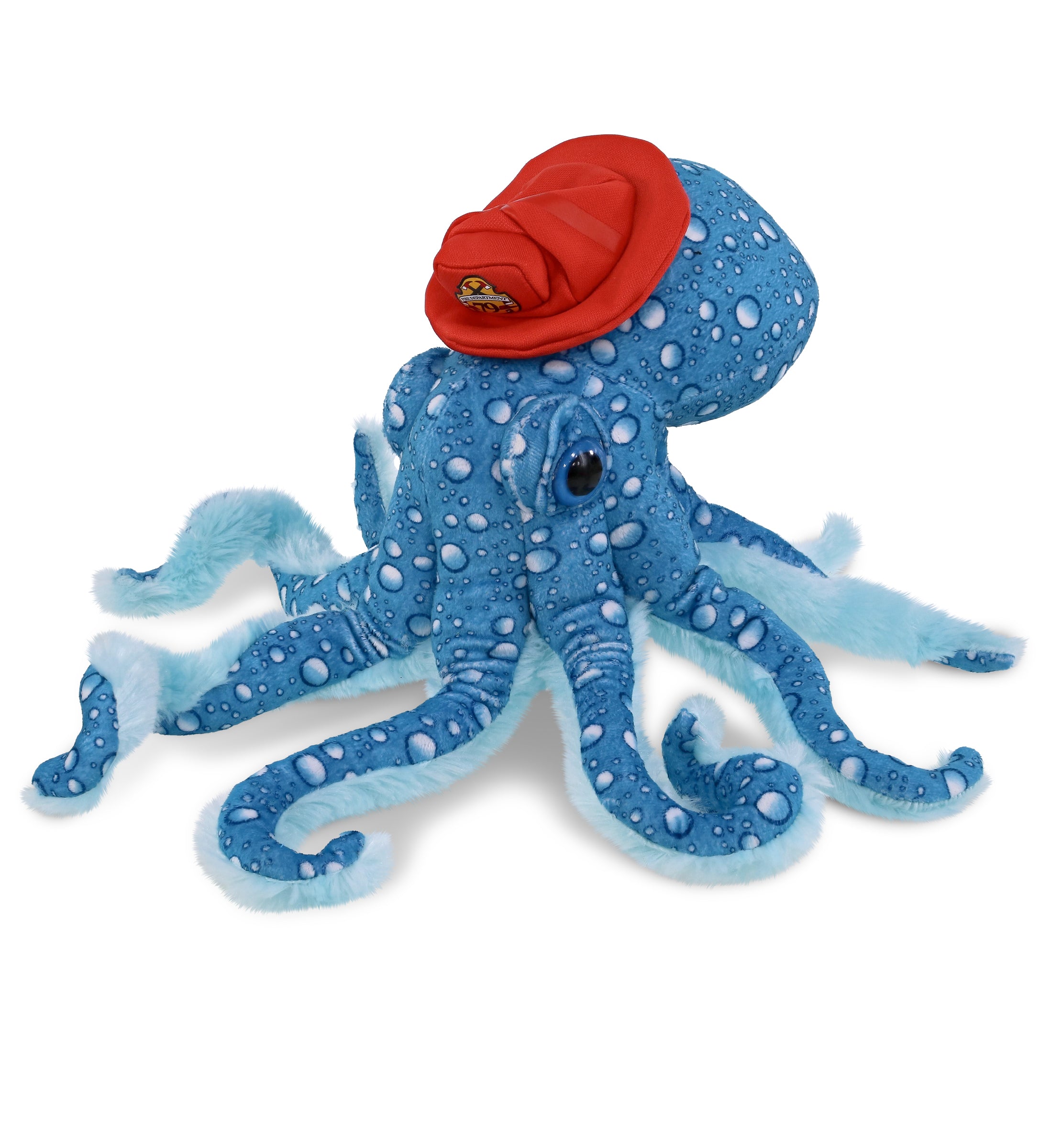 PLUSH FIREMAN - WILD COLLECTION PLUSH - 16" BLUE OCTOPUS