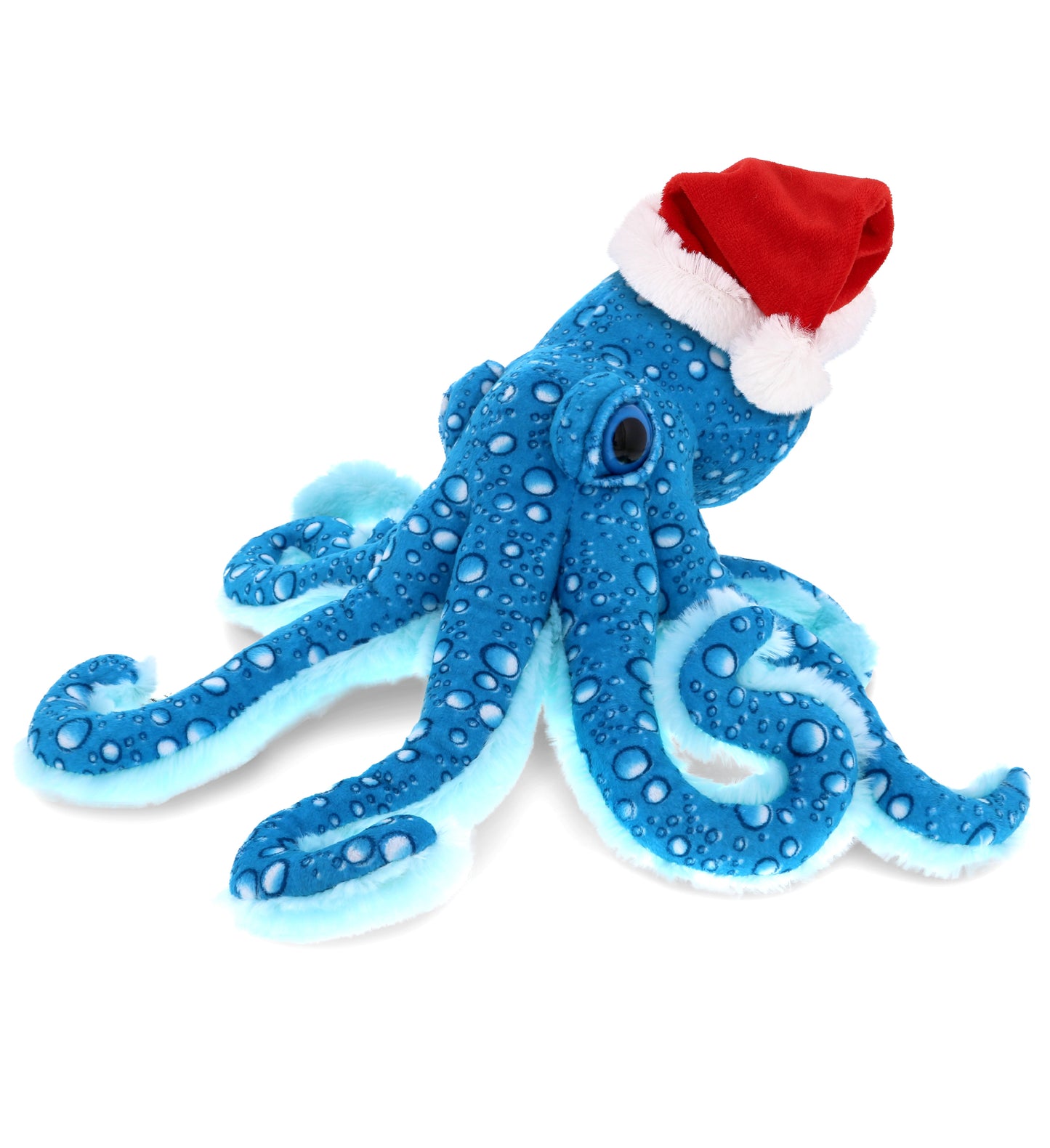 PLUSH SANTA - WILD COLLECTION PLUSH - 16" BLUE OCTOPUS