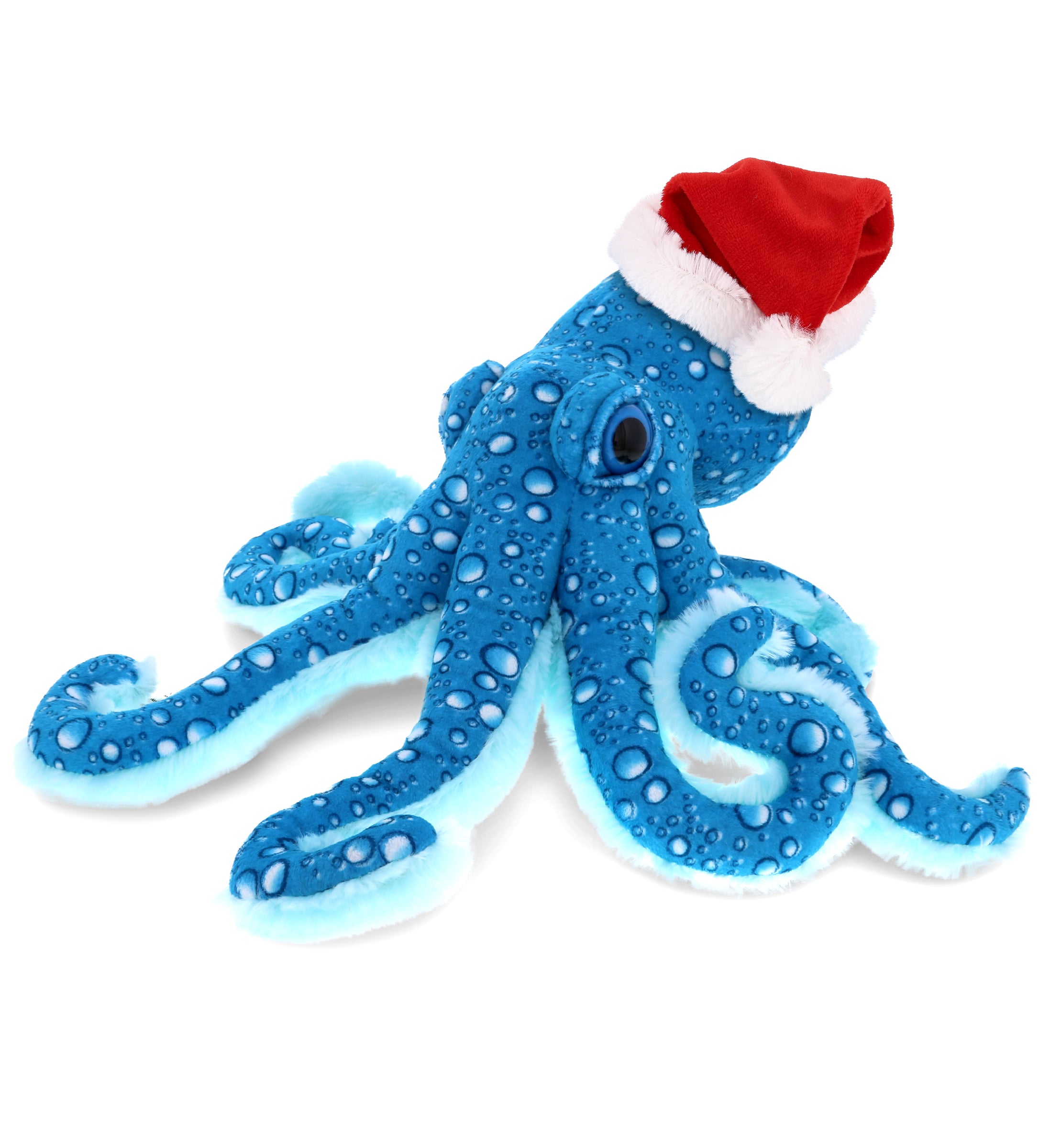 PLUSH SANTA - WILD COLLECTION PLUSH - 16" BLUE OCTOPUS