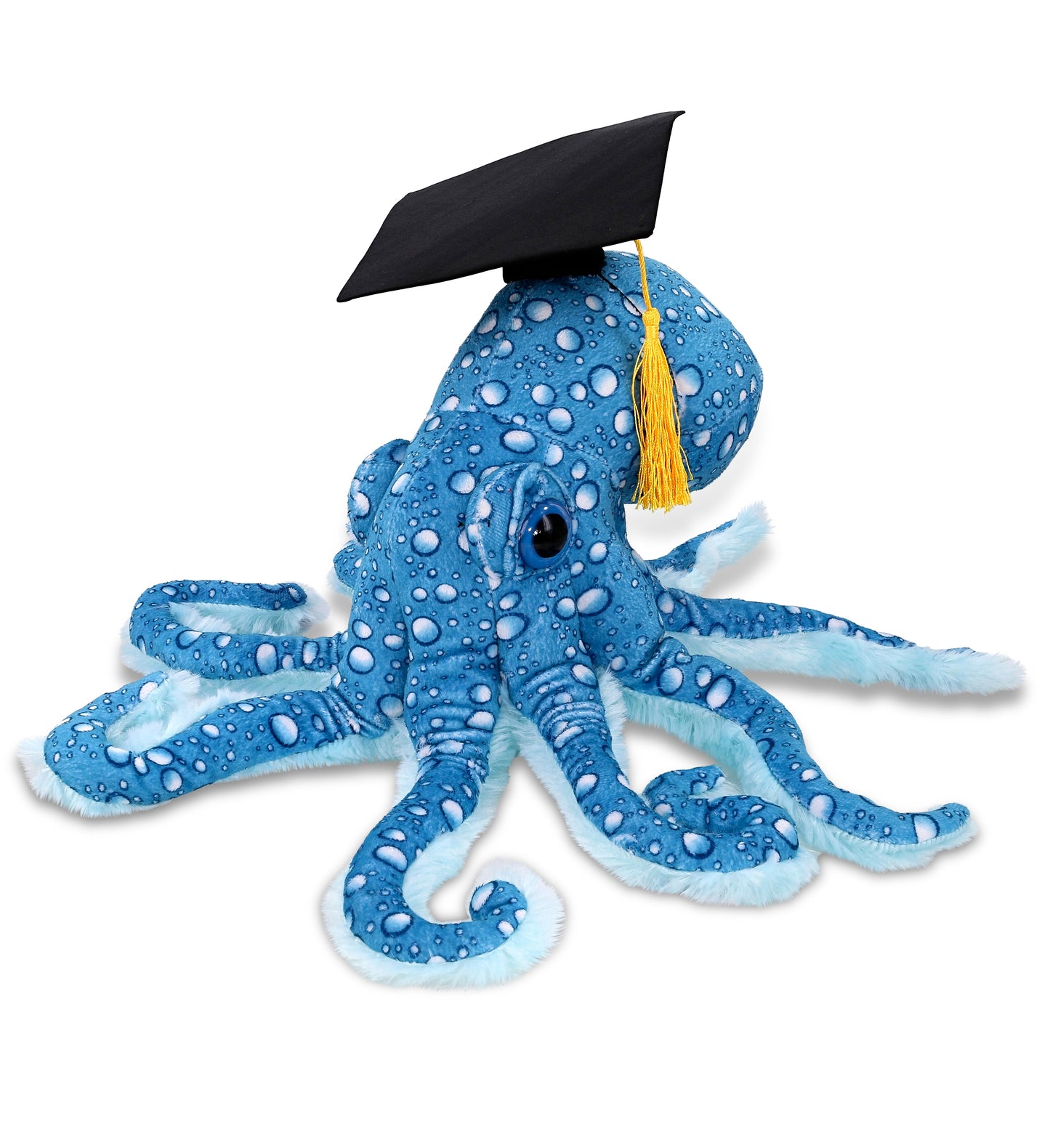 PLUSH GRADUATION - WILD COLLECTION PLUSH - 16" BLUE OCTOPUS