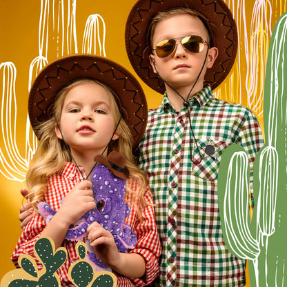 WILD COLLECTION PLUSH - 12" PURPLE OCTOPUS With COWBOY Dress Up