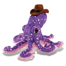 WILD COLLECTION PLUSH - 12" PURPLE OCTOPUS With COWBOY Dress Up