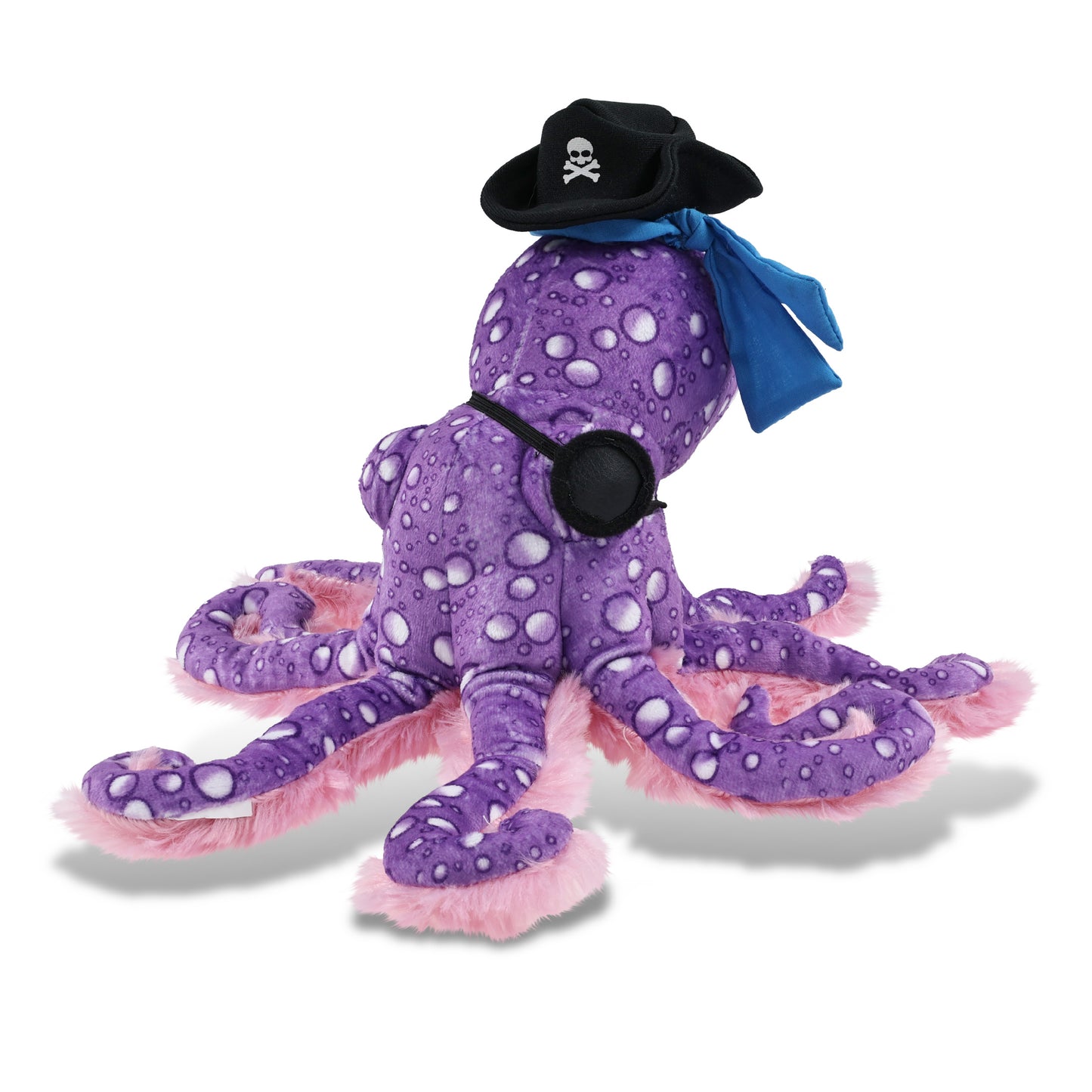 WILD COLLECTION PLUSH - 12" PURPLE OCTOPUS PIRATE DRESS UP