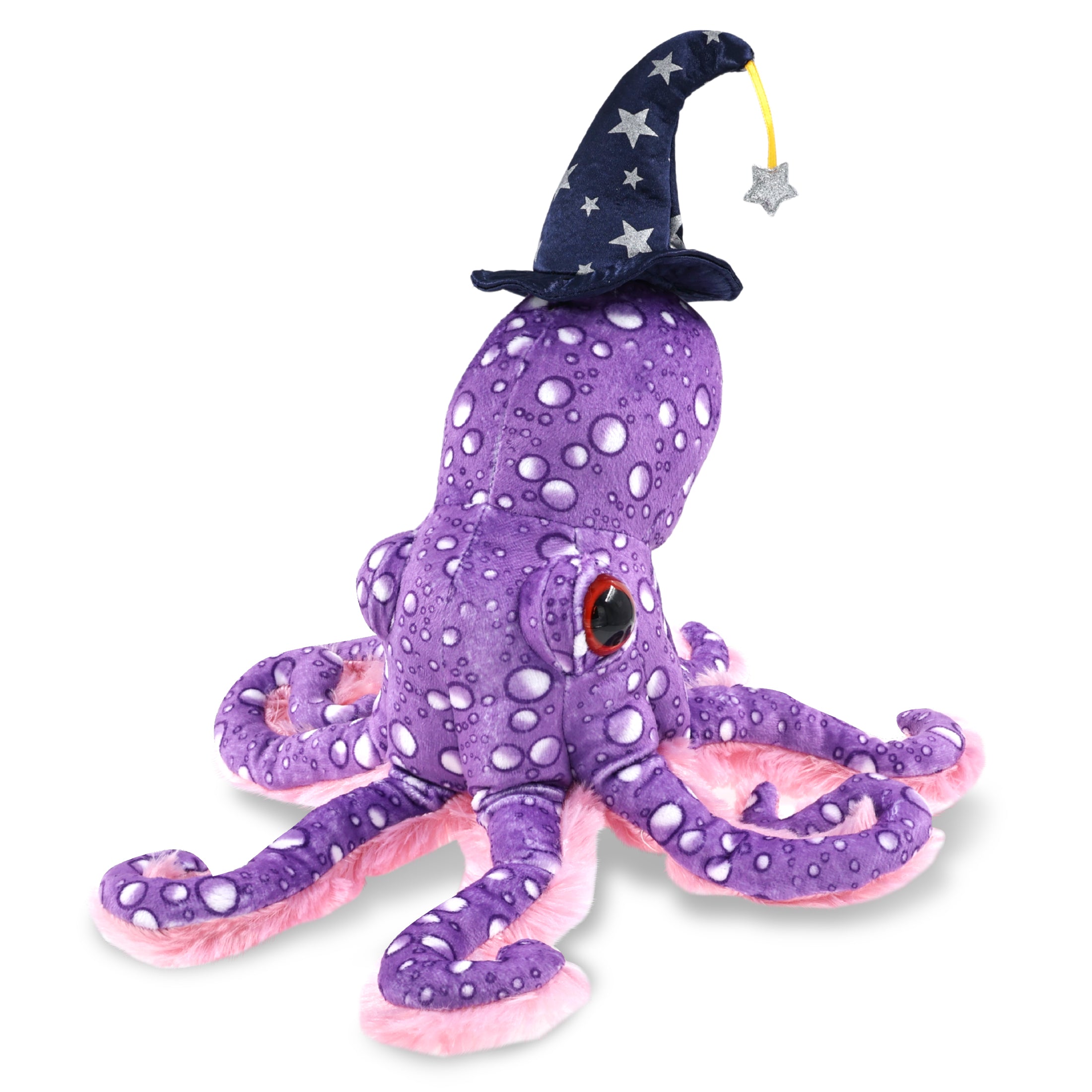 WILD COLLECTION PLUSH - 12" PURPLE OCTOPUS WIZARD