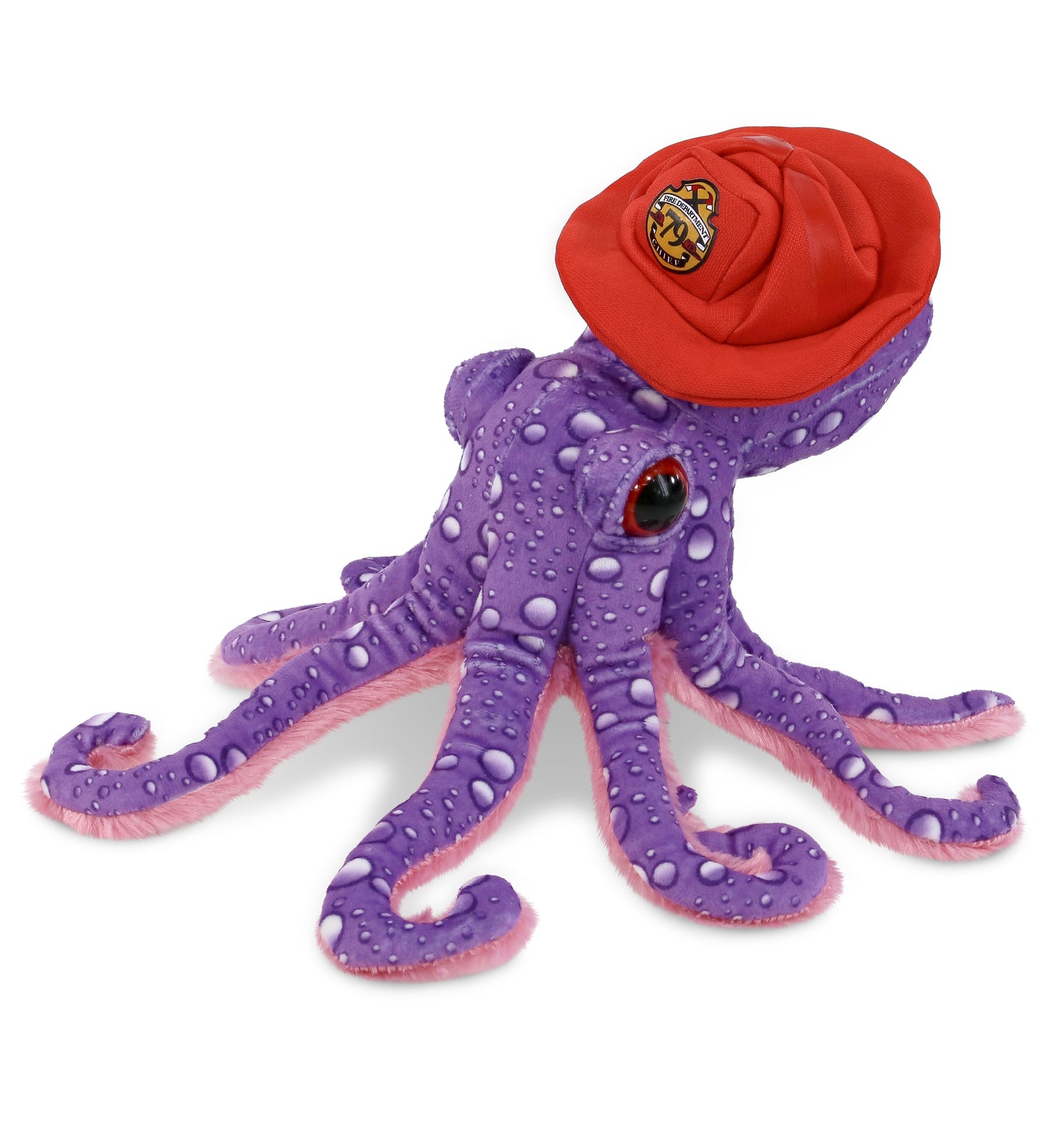 PLUSH FIREMAN - WILD COLLECTION PLUSH - 12" PURPLE OCTOPUS