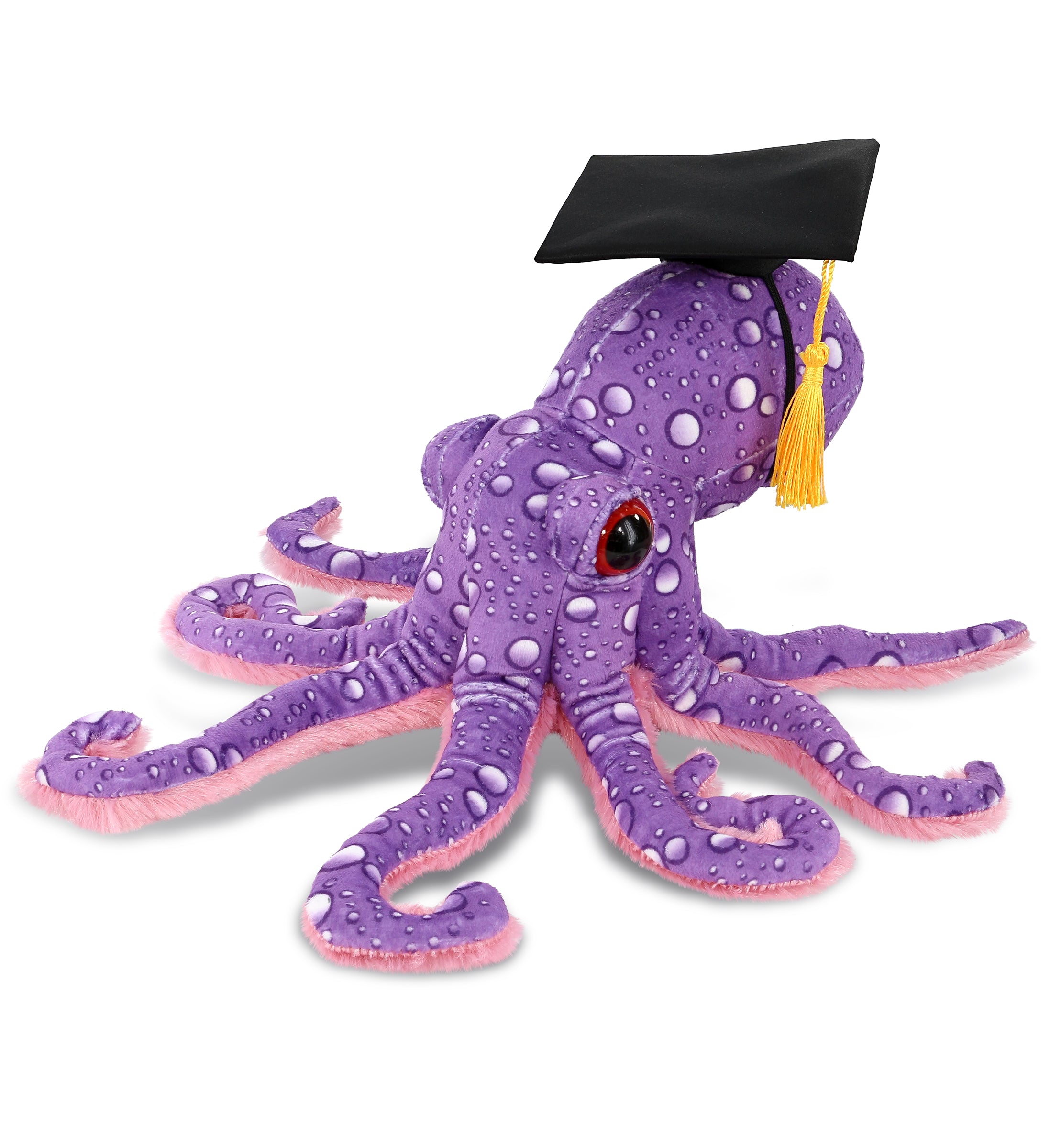PLUSH GRADUATION - WILD COLLECTION PLUSH - 12" PURPLE OCTOPUS