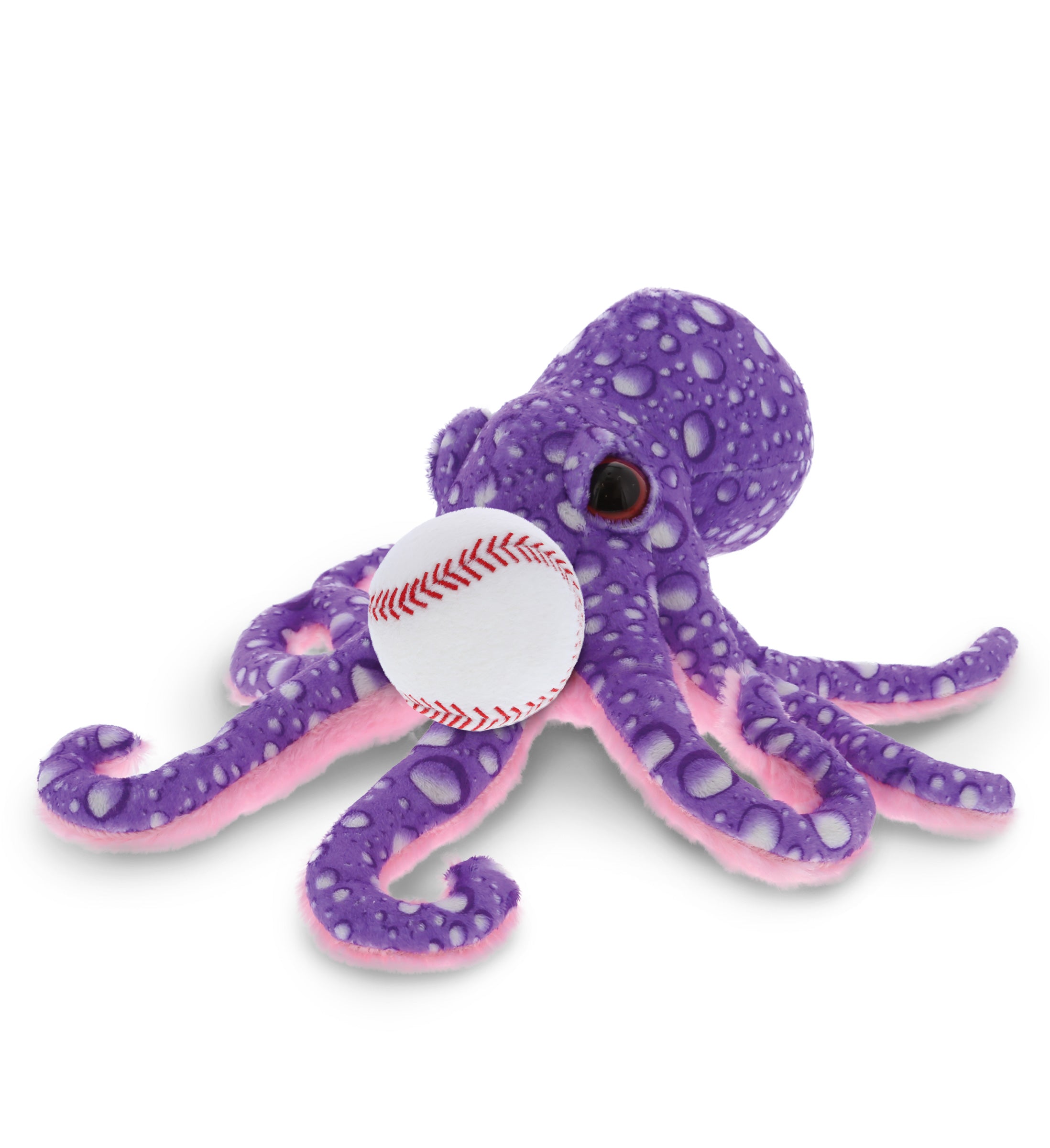 PLUSH BASEBALL - WILD COLLECTION PLUSH - 12" PURPLE OCTOPUS
