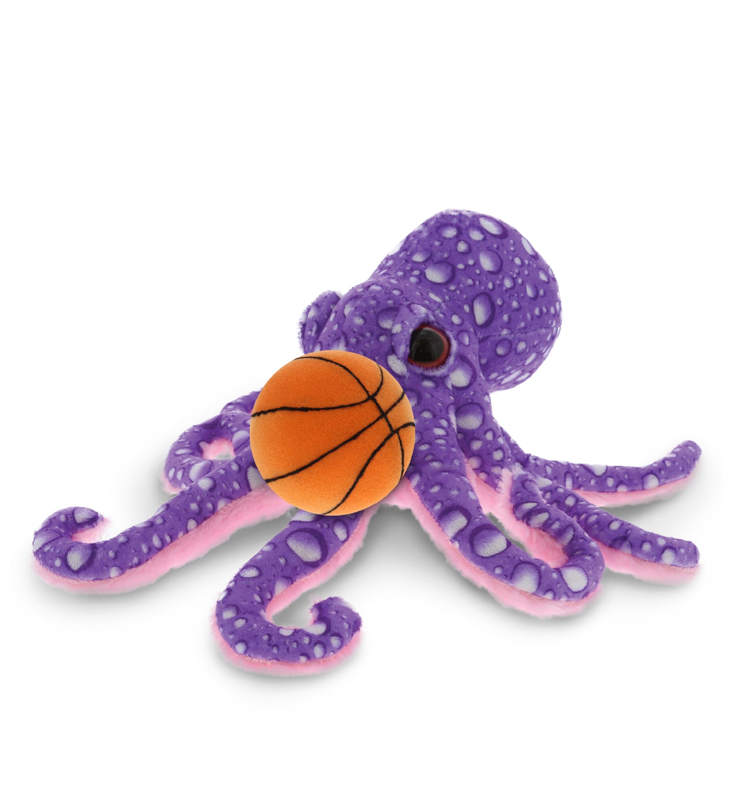 PLUSH BASKETBALL - WILD COLLECTION PLUSH - 12" PURPLE OCTOPUS