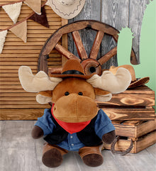6" PLUSH - MOOSE COWBOY DRESS UP