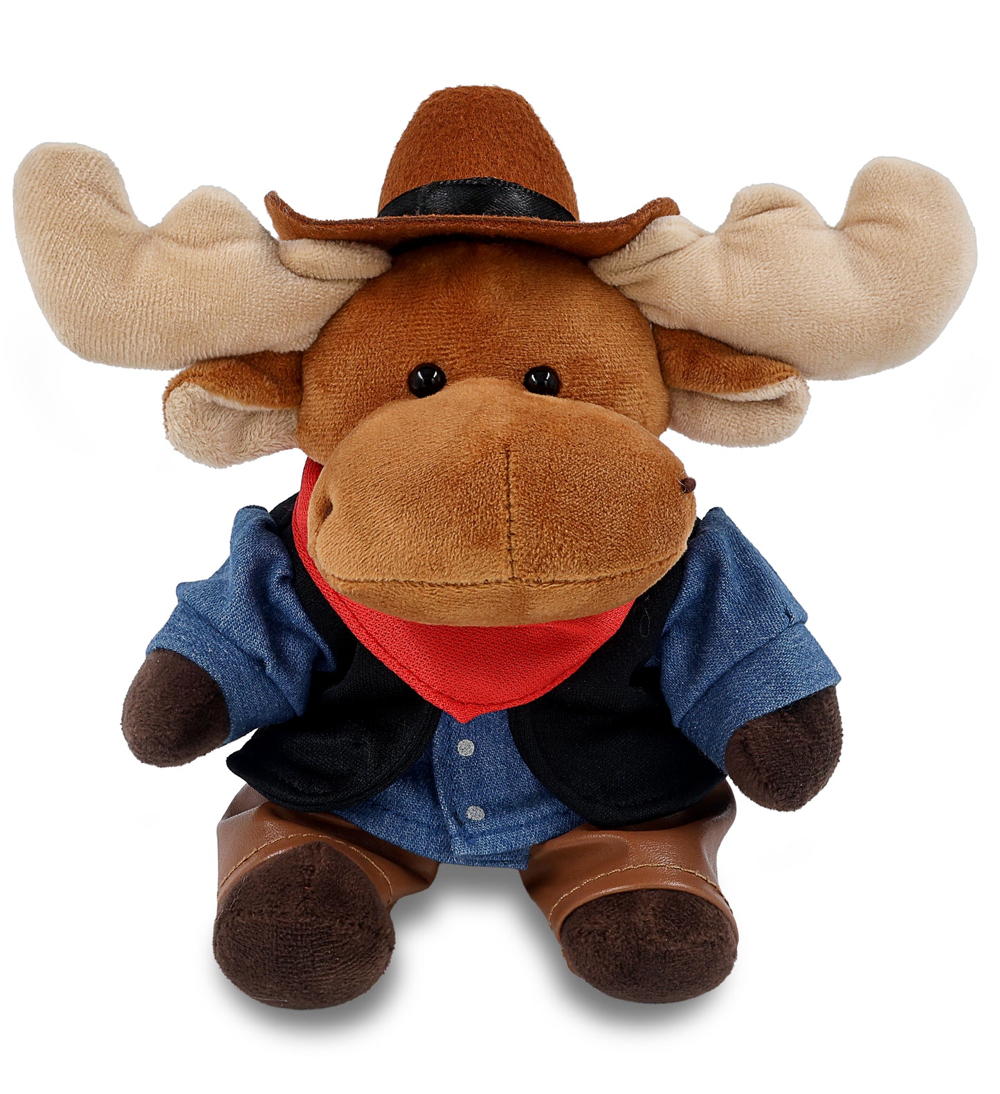 6" PLUSH - MOOSE COWBOY DRESS UP