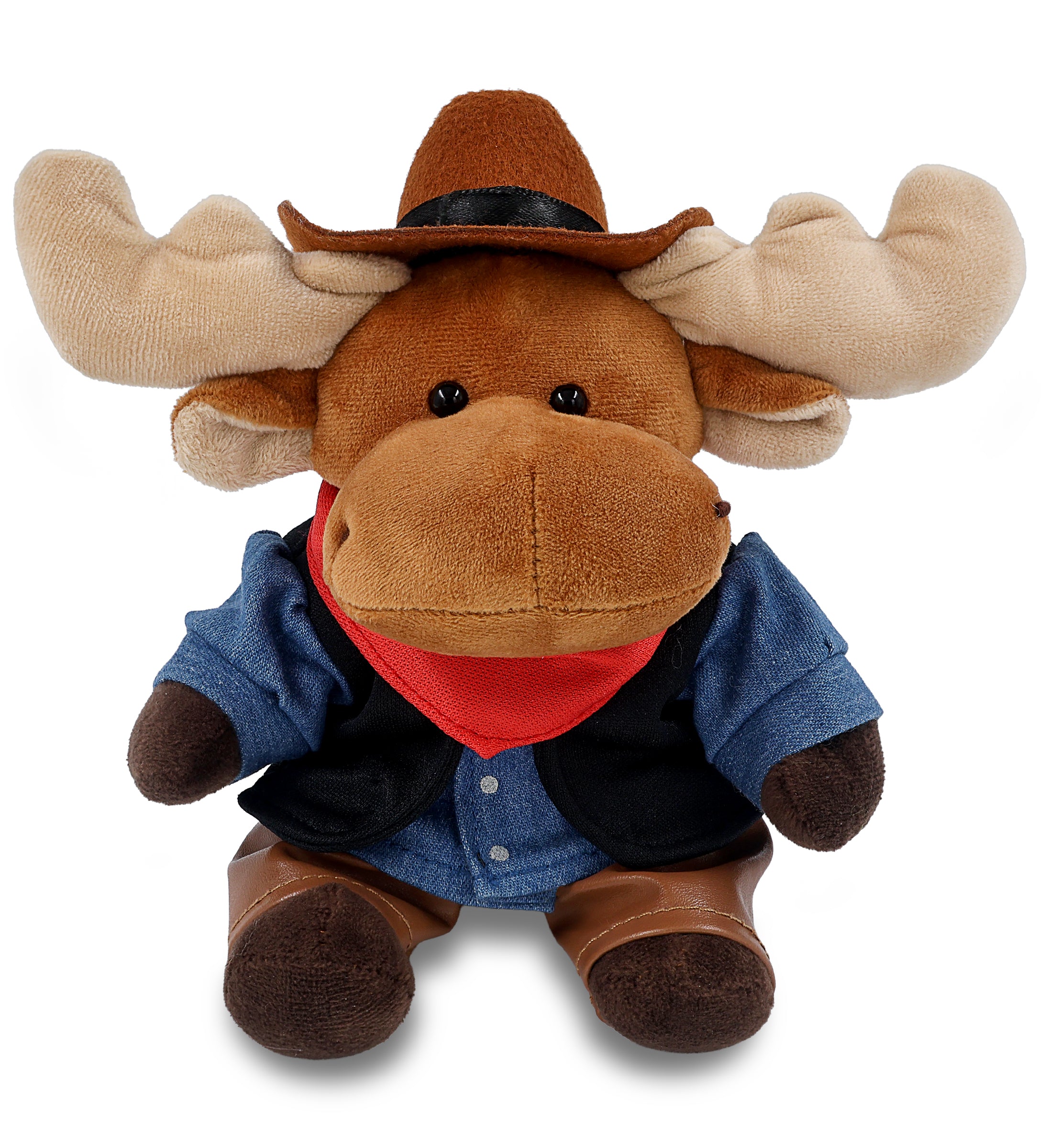 6" PLUSH - MOOSE COWBOY DRESS UP