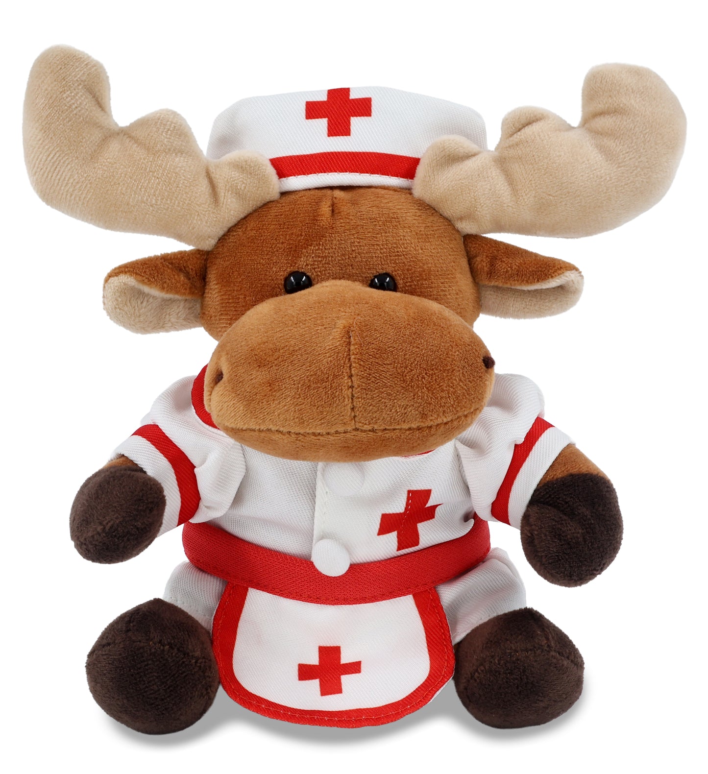 6" PLUSH - MOOSE NURSE DRESS UP
