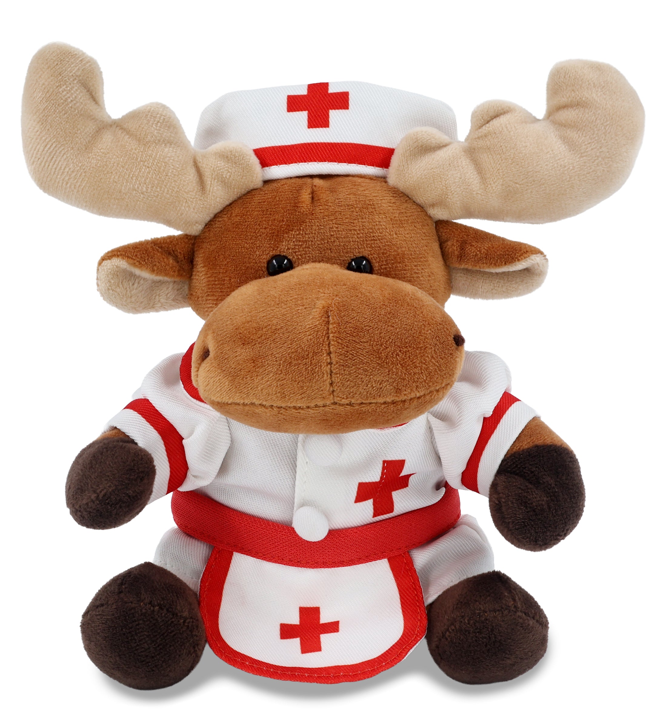 6" PLUSH - MOOSE NURSE DRESS UP