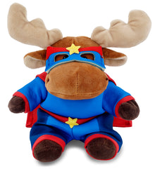 6" PLUSH - MOOSE WITH SUPER HERO DRESS UP