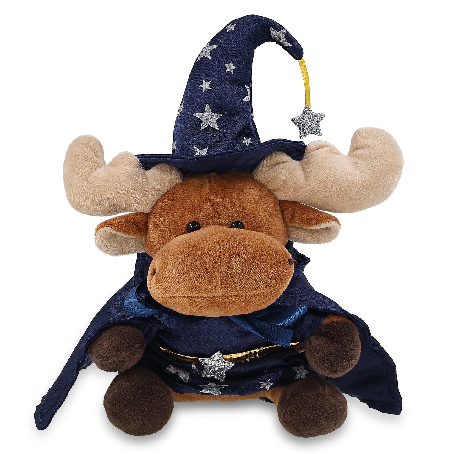 6" PLUSH - MOOSE WITH WIZARD DRESS UP
