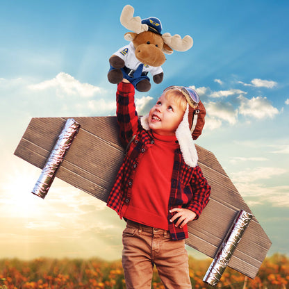 6" PLUSH - MOOSE WITH PILOT DRESS UP
